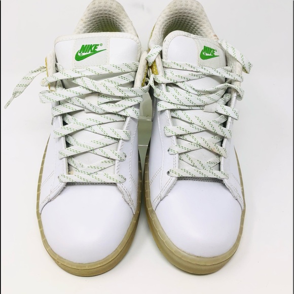 Nike Court Royale Lime Sneakers / Running Shoes 336125-111 - White Leather Sz 9 - Picture 10 of 10
